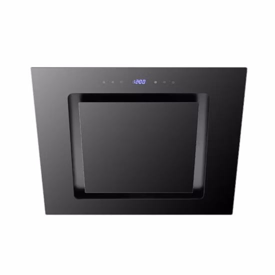 China Factory Black Color Tempered Glass Electric Kitchen Appliance Pyramid Cooker Chimney Hood
