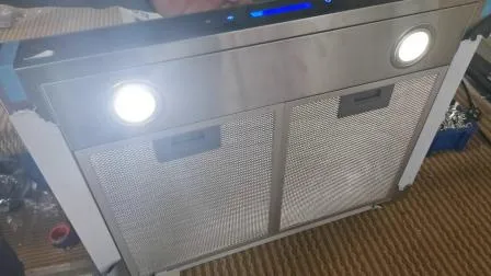 Hotte mince pour cuisinière à courant descendant sous l'armoire, hotte de cuisine à éclairage LED