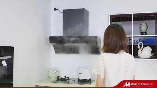 Hotte de cheminée de cuisine à nettoyage automatique en forme de T de 600 mm